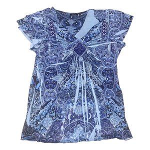 Vintage Y2K 2000's Grunge Fairy Beaded Paisley Top / Dress